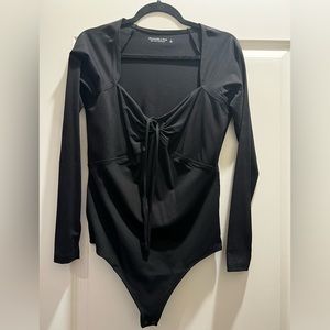 Abercrombie Seamless Long Sleeve Cinched Front Bodysuit